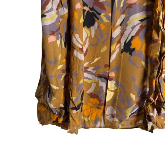 Reiss Elisa Floral Printed Tie Neck Viscose Preppy Long Sleeve Blouse Size 8 - Picture 10 of 15